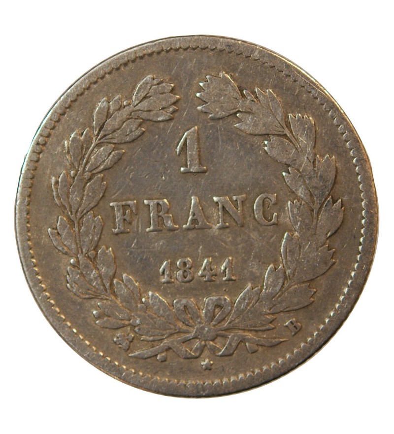LOUIS PHILIPPE﻿ - 1 FRANC ARGENT 1841 B ROUEN