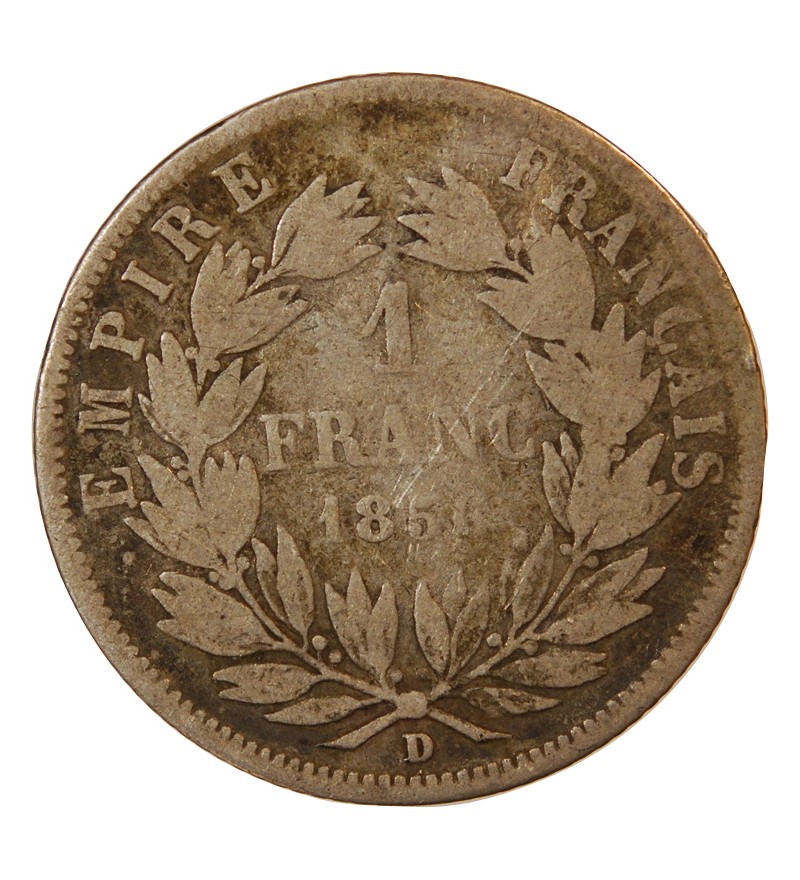 NAPOLEON III - 1 FRANC ARGENT 1856 D LYON