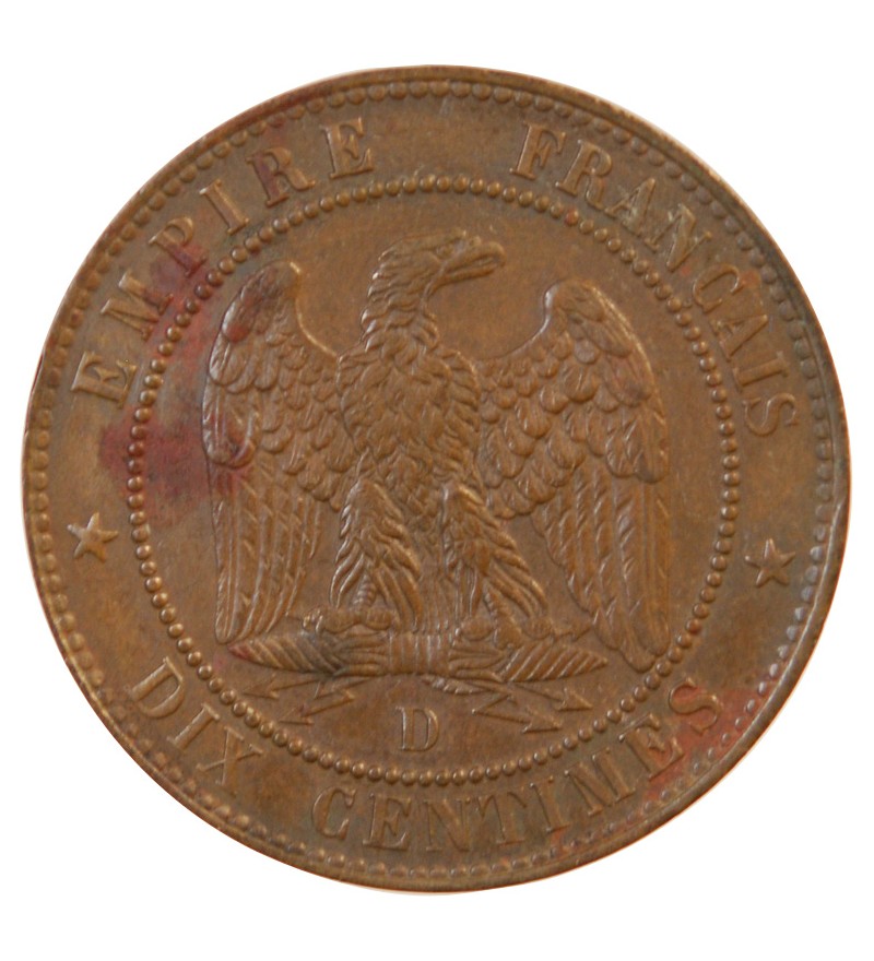 NAPOLEON III - 10 CENTIMES 1855 D LYON - Variété Chien
