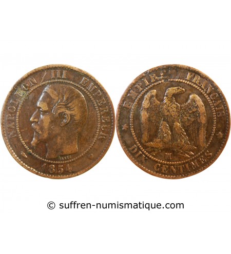 NAPOLEON III - 10 CENTIMES 1854 MA MARSEILLE