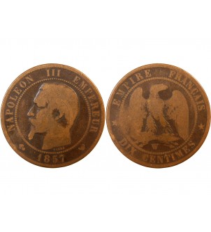 NAPOLEON III - 10 CENTIMES 1854 W LILLE 2