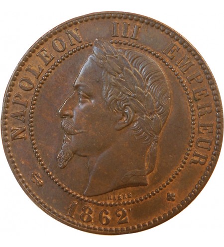 NAPOLEON III - 10 CENTIMES 1862 BB STRASBOURG