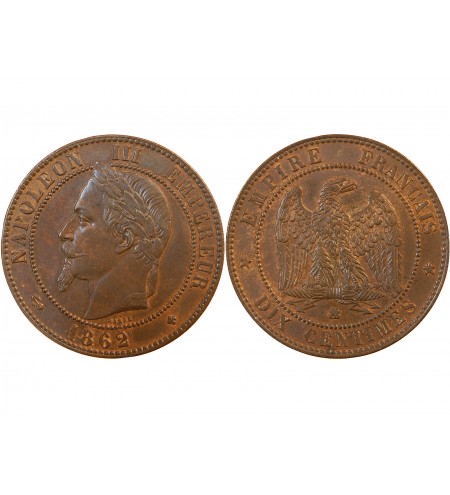 NAPOLEON III - 10 CENTIMES 1862 BB STRASBOURG