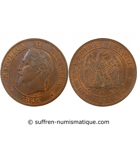 NAPOLEON III - 10 CENTIMES 1862 BB STRASBOURG