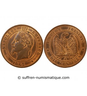 NAPOLEON III - 10 CENTIMES 1863 A PARIS