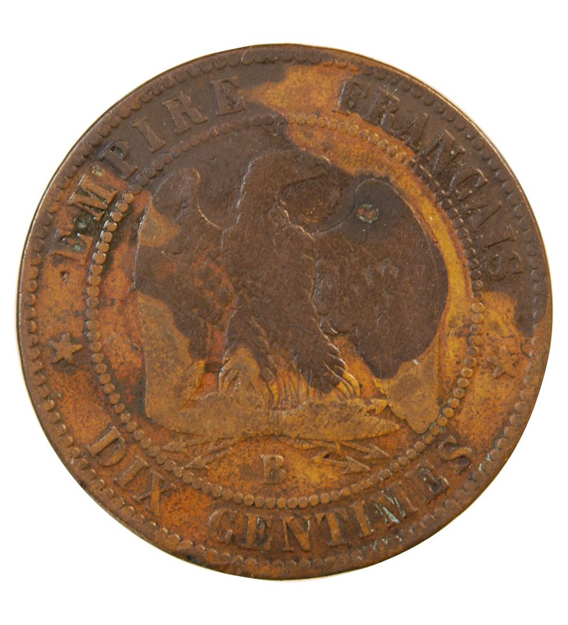 NAPOLEON III - 10 CENTIMES 1855 B ROUEN