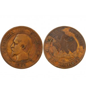 NAPOLEON III - 10 CENTIMES 1855 B ROUEN 2