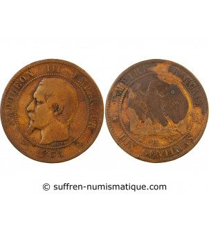 NAPOLEON III - 10 CENTIMES 1855 B ROUEN