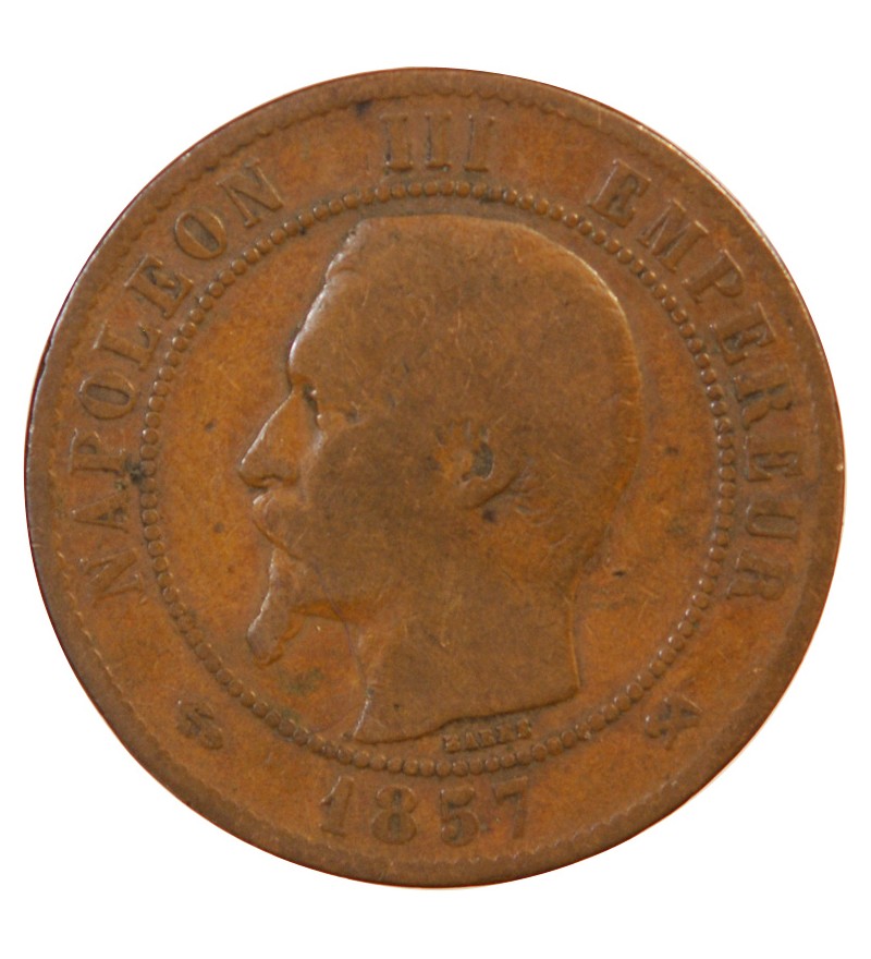 NAPOLEON III - 10 CENTIMES 1857 B ROUEN
