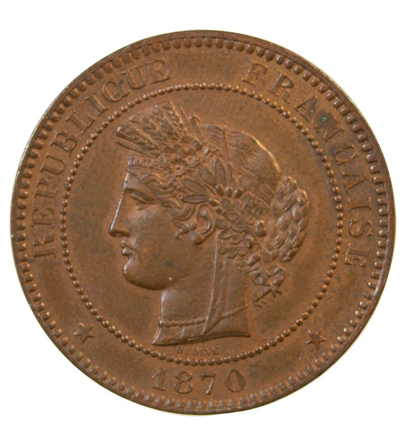 CERES - 10 CENTIMES 1870 A PARIS - A moyen