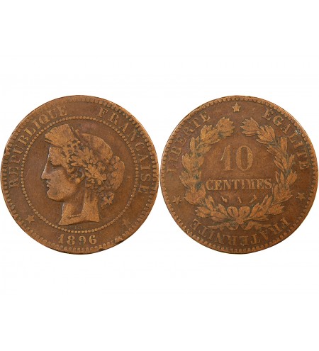 CERES - 10 CENTIMES 1896 A PARIS - Variété Torche - Rare