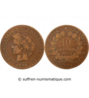 CERES - 10 CENTIMES 1896 A PARIS - Variété Torche - Rare