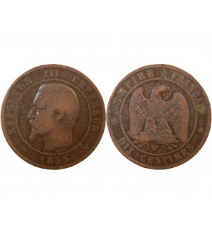 NAPOLEON III - 10 CENTIMES 1853 W LILLE 2