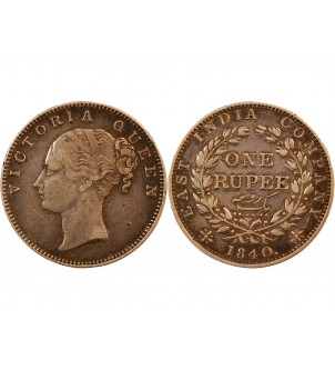 INDE - EAST INDIA COMPANY, Victoria - RUPEE ARGENT 1840 2