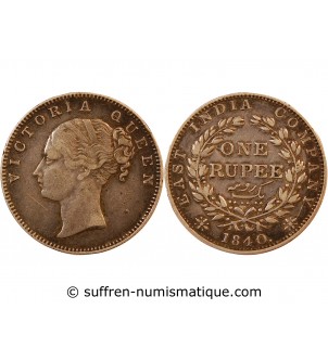 INDE - EAST INDIA COMPANY, Victoria - RUPEE ARGENT 1840