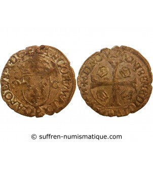 CHARLES X, Cardinal de Bourbon - DOUZAIN 1589 / 1890 - DIJON 1er Type