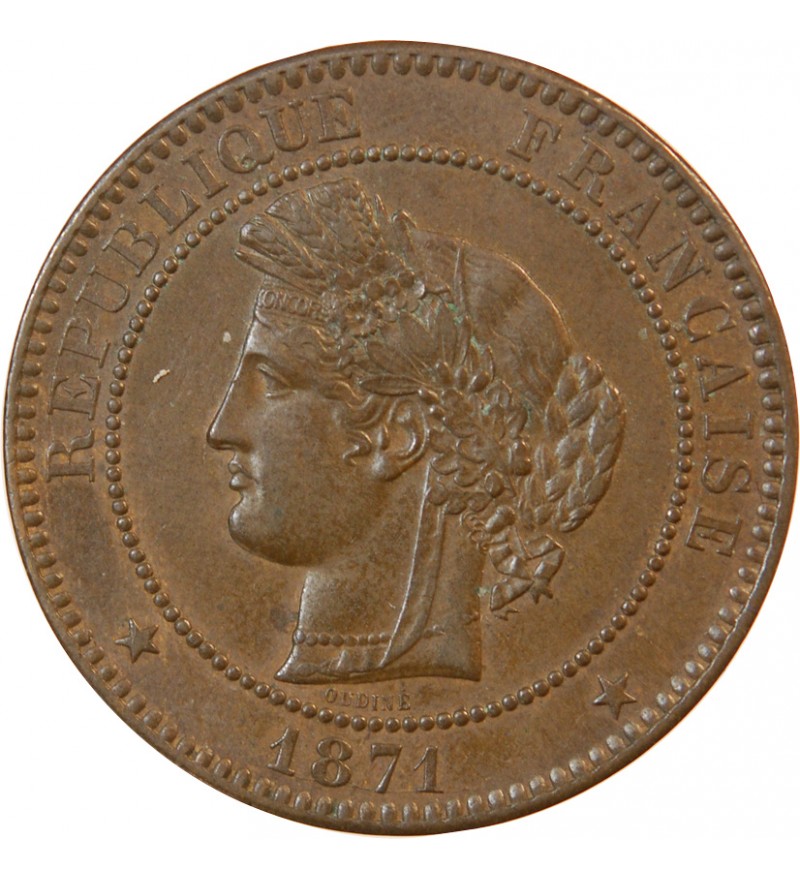 CERES - 10 CENTIMES 1871 A PARIS - Grand A