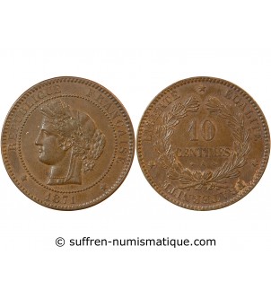CERES - 10 CENTIMES 1871 A PARIS - Grand A