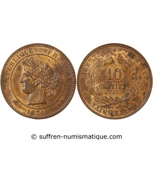 CERES - 10 CENTIMES 1871 A PARIS - Petit A