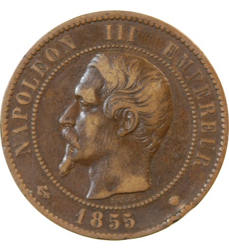 NAPOLEON III - 10 CENTIMES 1855 MA MARSEILLE - Variété Ancre