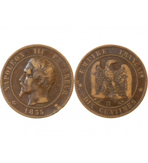 NAPOLEON III - 10 CENTIMES 1855 MA MARSEILLE - Variété Ancre 2
