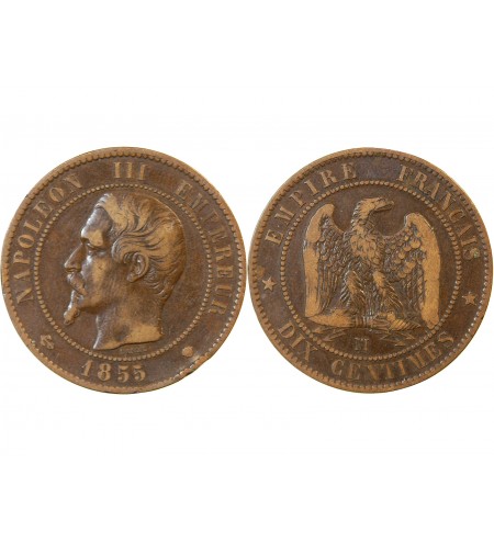 NAPOLEON III - 10 CENTIMES 1855 MA MARSEILLE - Variété Ancre
