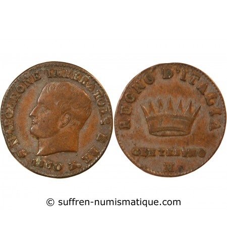 ITALIE, NAPOLEON 1er - CENTESIMO 1810 M MILAN