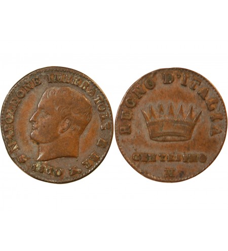 ITALIE, NAPOLEON 1er - CENTESIMO 1810 M MILAN