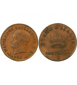 ITALIE, NAPOLEON 1er - CENTESIMO 1811 B BOLOGNE 2