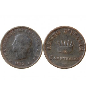 ITALIE, NAPOLEON 1er - 3 CENTESIMI 1812 M MILAN 2