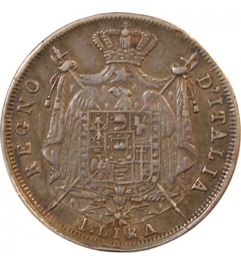 ITALIE, NAPOLEON 1er - LIRA ARGENT 1810 M MILAN