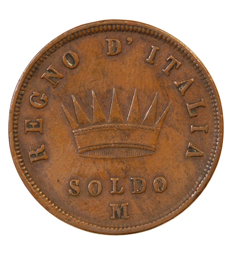 ITALIE, NAPOLEON 1er - SOLDO 1813 M MILAN