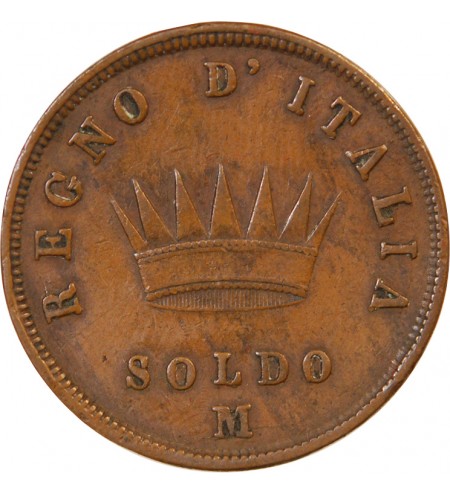 ITALIE, NAPOLEON 1er - SOLDO 1813 M MILAN