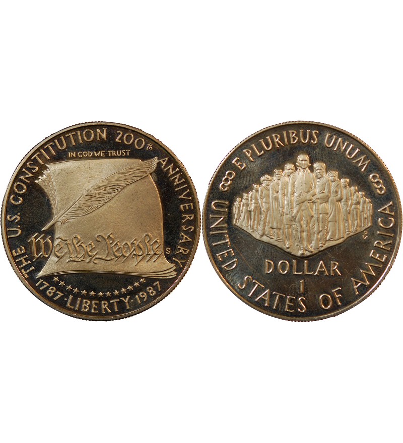 USA - DOLLAR ARGENT 1987 PHILADELPHIE - Bicentennaire de la Constitution