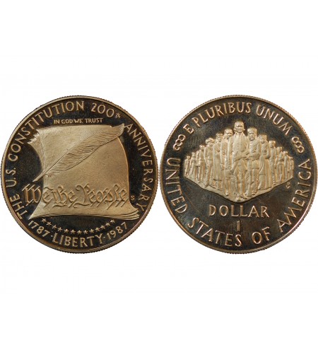 USA - DOLLAR ARGENT 1987 PHILADELPHIE - Bicentennaire de la Constitution