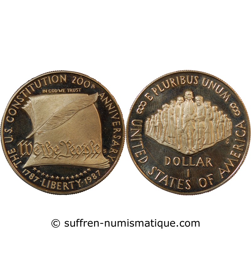 USA - DOLLAR ARGENT 1987 PHILADELPHIE - Bicentennaire de la Constitution