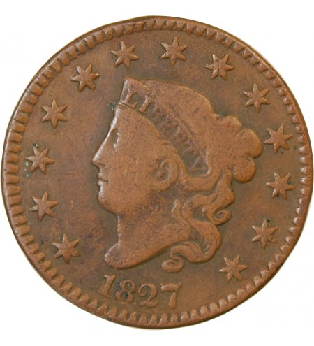USA - ONE CENT "Coronet Type 1" 1827