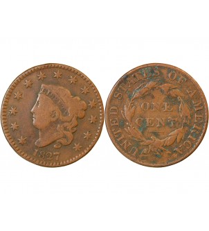 USA - ONE CENT "Coronet Type 1" 1827 2