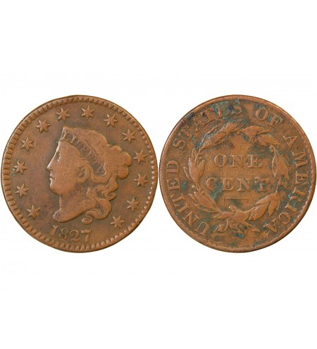 USA - ONE CENT "Coronet Type 1" 1827
