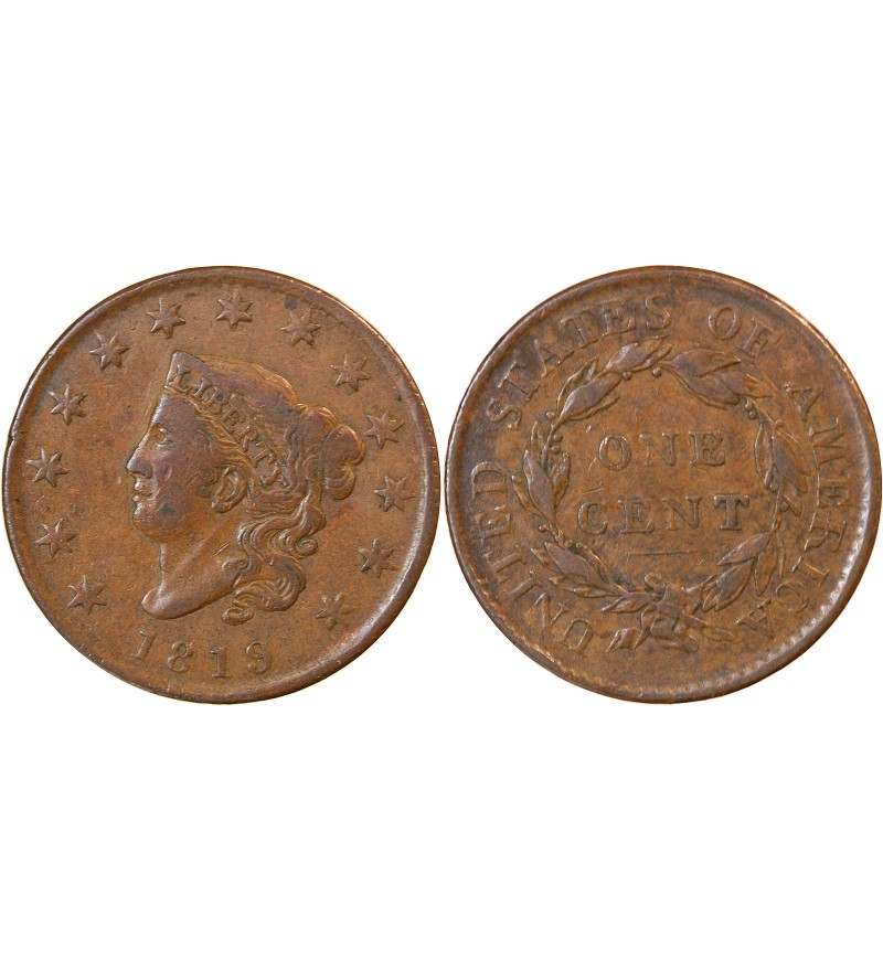 USA - ONE CENT "Coronet Type 1" 1819