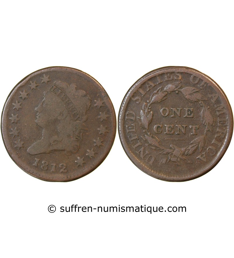 USA - ONE CENT "Capped Bust" 1812