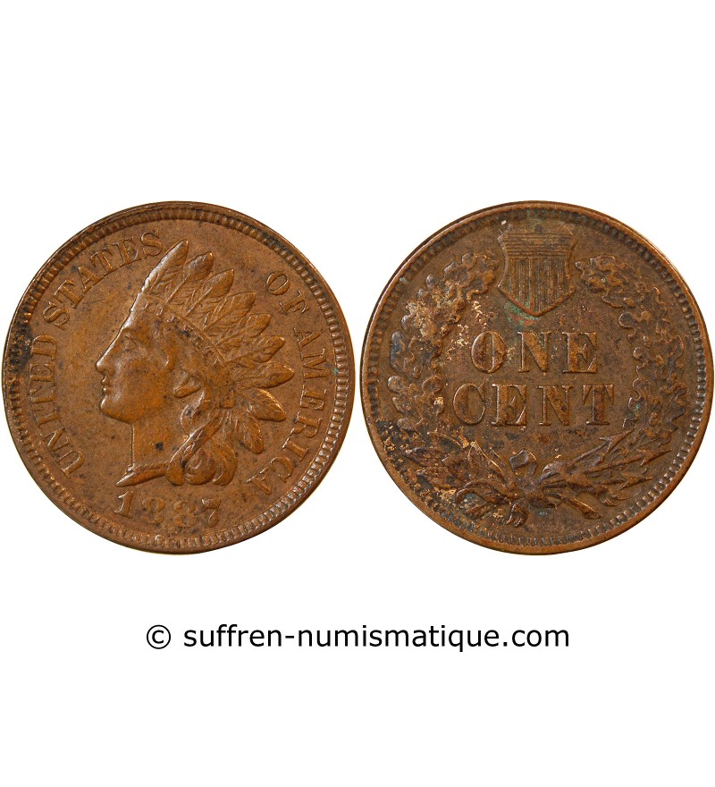 USA - ONCE CENT "Indian Head" 1887
