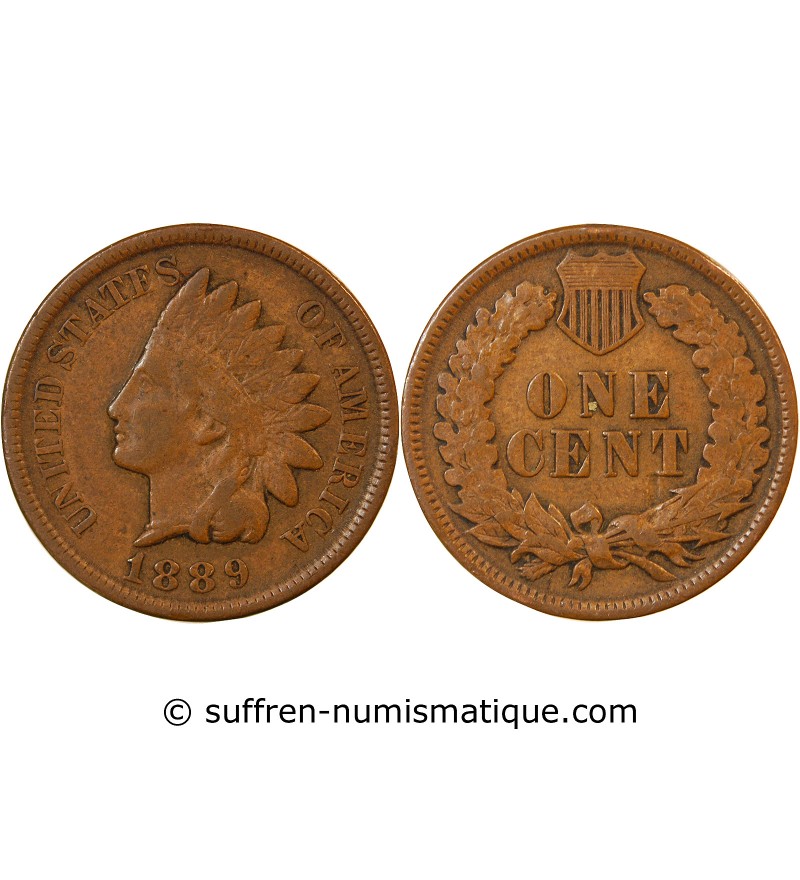 USA - ONCE CENT "Indian Head" 1889