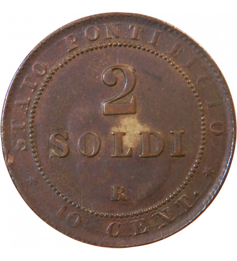 VATICAN, PIUS IX - 2 SOLDI 1866 ROME