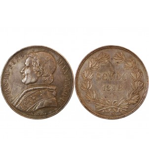 VATICAN, PIE IX - SCUDO 1848 ROME 2