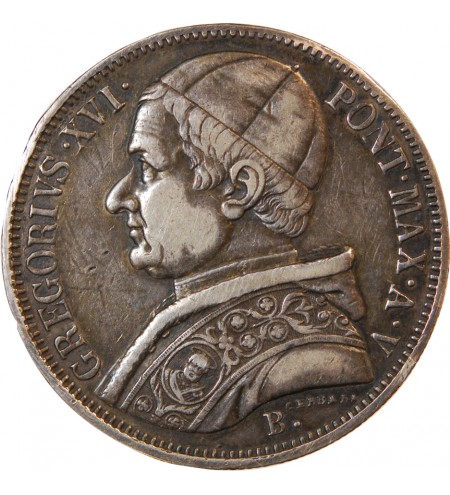 VATICAN, GREGOIRE XVI - SCUDO 1835 BOLOGNE