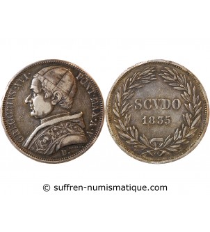 VATICAN, GREGOIRE XVI - SCUDO 1835 BOLOGNE
