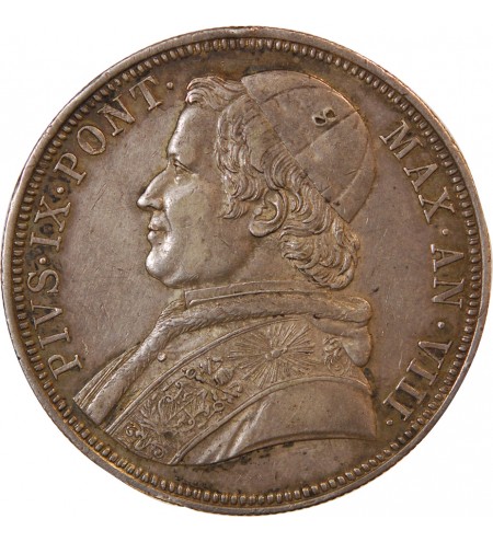 VATICAN, PIE IX - SCUDO 1853 ROME