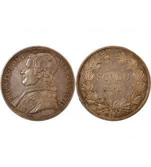 VATICAN, PIE IX - SCUDO 1853 ROME 2