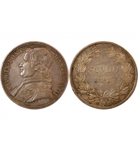 VATICAN, PIE IX - SCUDO 1853 ROME